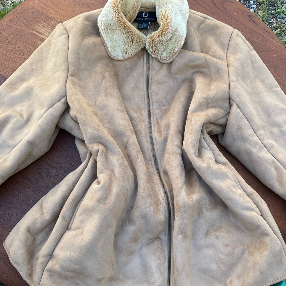 Pink Faux Shearling Jacket